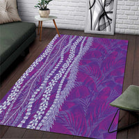 Hawaii Prince Kuhio Area Rug Violet Hawaiian Lau Maia With Leis LT05 Violet - Polynesian Pride