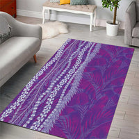 Hawaii Prince Kuhio Area Rug Violet Hawaiian Lau Maia With Leis LT05 - Polynesian Pride