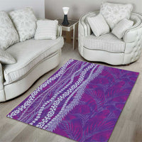 Hawaii Prince Kuhio Area Rug Violet Hawaiian Lau Maia With Leis LT05 - Polynesian Pride