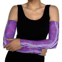Hawaii Prince Kuhio Arm Sleeves Violet Hawaiian Lau Maia With Leis LT05 - Polynesian Pride