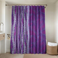 Hawaii Prince Kuhio Bathroom Set Violet Hawaiian Lau Maia With Leis LT05 Shower Curtain Only Violet - Polynesian Pride
