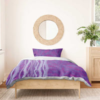 Hawaii Prince Kuhio Bedding Set Violet Hawaiian Lau Maia With Leis LT05 - Polynesian Pride