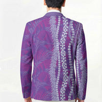 Hawaii Prince Kuhio Blazer Violet Hawaiian Lau Maia With Leis LT05 - Polynesian Pride