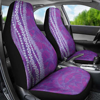 Hawaii Prince Kuhio Car Seat Cover Violet Hawaiian Lau Maia With Leis LT05 - Polynesian Pride