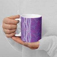 Hawaii Prince Kuhio Ceramic Mug Violet Hawaiian Lau Maia With Leis LT05 - Polynesian Pride