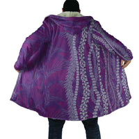 Hawaii Prince Kuhio Cloak Violet Hawaiian Lau Maia With Leis LT05 - Polynesian Pride