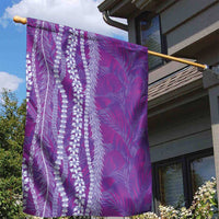 Hawaii Prince Kuhio Garden Flag Violet Hawaiian Lau Maia With Leis LT05 - Polynesian Pride