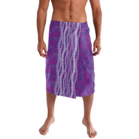 Hawaii Prince Kuhio Lavalava Violet Hawaiian Lau Maia With Leis LT05 Violet - Polynesian Pride