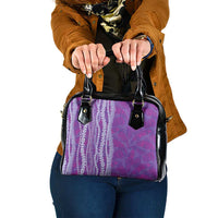 Hawaii Prince Kuhio Shoulder Handbag Violet Hawaiian Lau Maia With Leis LT05 One Size Violet - Polynesian Pride