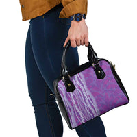 Hawaii Prince Kuhio Shoulder Handbag Violet Hawaiian Lau Maia With Leis LT05 - Polynesian Pride