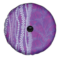 Hawaii Prince Kuhio Spare Tire Cover Violet Hawaiian Lau Maia With Leis LT05 - Polynesian Pride