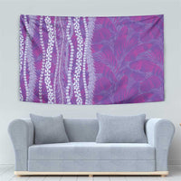 Hawaii Prince Kuhio Tapestry Violet Hawaiian Lau Maia With Leis LT05 - Polynesian Pride