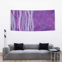Hawaii Prince Kuhio Tapestry Violet Hawaiian Lau Maia With Leis LT05 - Polynesian Pride