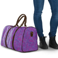 Hawaii Prince Kuhio Travel Bag Violet Hawaiian Lau Maia With Leis LT05 - Polynesian Pride