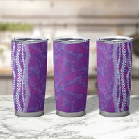Hawaii Prince Kuhio Tumbler Cup Violet Hawaiian Lau Maia With Leis