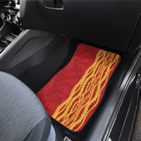 Hawaii Prince Kuhio Car Mats Red Hawaiian Lau Maia With Leis LT05 - Polynesian Pride