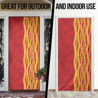 Hawaii Prince Kuhio Door Cover Red Hawaiian Lau Maia With Leis