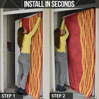 Hawaii Prince Kuhio Door Cover Red Hawaiian Lau Maia With Leis