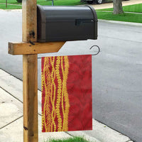Hawaii Prince Kuhio Garden Flag Red Hawaiian Lau Maia With Leis LT05 - Polynesian Pride