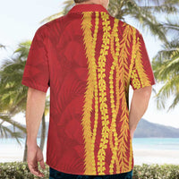 Hawaii Prince Kuhio Hawaiian Shirt Red Hawaiian Lau Maia With Leis LT05 - Polynesian Pride