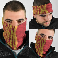 Hawaii Prince Kuhio Neck Gaiter Red Hawaiian Lau Maia With Leis LT05 - Polynesian Pride