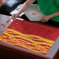 Hawaii Prince Kuhio Puzzle Red Hawaiian Lau Maia With Leis LT05 - Polynesian Pride