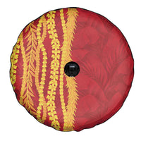 Hawaii Prince Kuhio Spare Tire Cover Red Hawaiian Lau Maia With Leis LT05 - Polynesian Pride