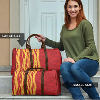 Hawaii Prince Kuhio Travel Bag Red Hawaiian Lau Maia With Leis LT05 - Polynesian Pride