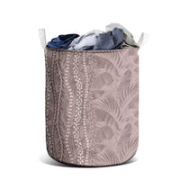 Hawaii Prince Kuhio Laundry Basket Mocha Hawaiian Lau Maia With Leis LT05 - Polynesian Pride