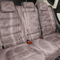 Hawaii Prince Kuhio Back Car Seat Cover Mocha Hawaiian Lau Maia With Leis LT05 - Polynesian Pride