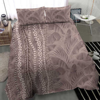 Hawaii Prince Kuhio Bedding Set Mocha Hawaiian Lau Maia With Leis LT05 - Polynesian Pride