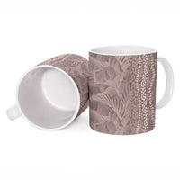 Hawaii Prince Kuhio Ceramic Mug Mocha Hawaiian Lau Maia With Leis LT05 - Polynesian Pride