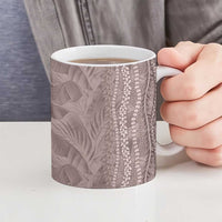 Hawaii Prince Kuhio Ceramic Mug Mocha Hawaiian Lau Maia With Leis LT05 - Polynesian Pride