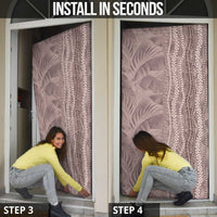 Hawaii Prince Kuhio Door Cover Mocha Hawaiian Lau Maia With Leis