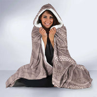 Hawaii Prince Kuhio Hooded Blanket Mocha Hawaiian Lau Maia With Leis LT05 - Polynesian Pride