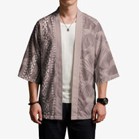 Hawaii Prince Kuhio Kimono Mocha Hawaiian Lau Maia With Leis LT05 - Polynesian Pride