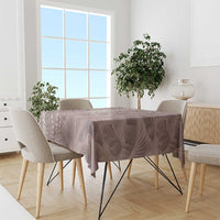 Hawaii Prince Kuhio Tablecloth Mocha Hawaiian Lau Maia With Leis LT05 - Polynesian Pride