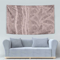 Hawaii Prince Kuhio Tapestry Mocha Hawaiian Lau Maia With Leis LT05 - Polynesian Pride