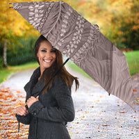 Hawaii Prince Kuhio Umbrella Mocha Hawaiian Lau Maia With Leis LT05 - Polynesian Pride