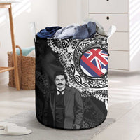 Hawaii Prince Kuhio Laundry Basket Hawaiian Maile Lei LT05 Black - Polynesian Pride