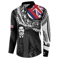 Personalised Hawaii Prince Kuhio Button Sweatshirt Hawaiian Maile Lei LT05 - Polynesian Pride