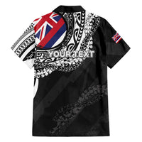 Personalised Hawaii Prince Kuhio Family Matching Off Shoulder Short Dress and Hawaiian Shirt Hawaiian Maile Lei