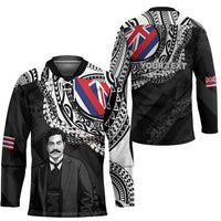 Personalised Hawaii Prince Kuhio Hockey Jersey Hawaiian Maile Lei LT05 - Polynesian Pride