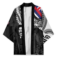 Personalised Hawaii Prince Kuhio Kimono Hawaiian Maile Lei LT05 Unisex Black - Polynesian Pride