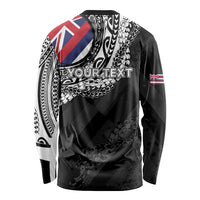 Personalised Hawaii Prince Kuhio Long Sleeve Shirt Hawaiian Maile Lei LT05 - Polynesian Pride