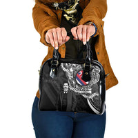 Hawaii Prince Kuhio Shoulder Handbag Hawaiian Maile Lei LT05 One Size Black - Polynesian Pride