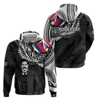 Personalised Hawaii Prince Kuhio Zip Hoodie Hawaiian Maile Lei LT05 - Polynesian Pride