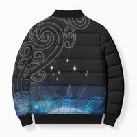 New Zealand Matariki Bomber Puffer Jacket Pleiades Star Cluster Blue Galaxy LT05 - Polynesian Pride
