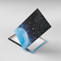 New Zealand Matariki Canvas Wall Art Pleiades Star Cluster Blue Galaxy LT05 With Frame Blue - Polynesian Pride
