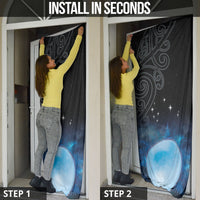 New Zealand Matariki Door Cover Pleiades Star Cluster Blue Galaxy LT05 - Polynesian Pride